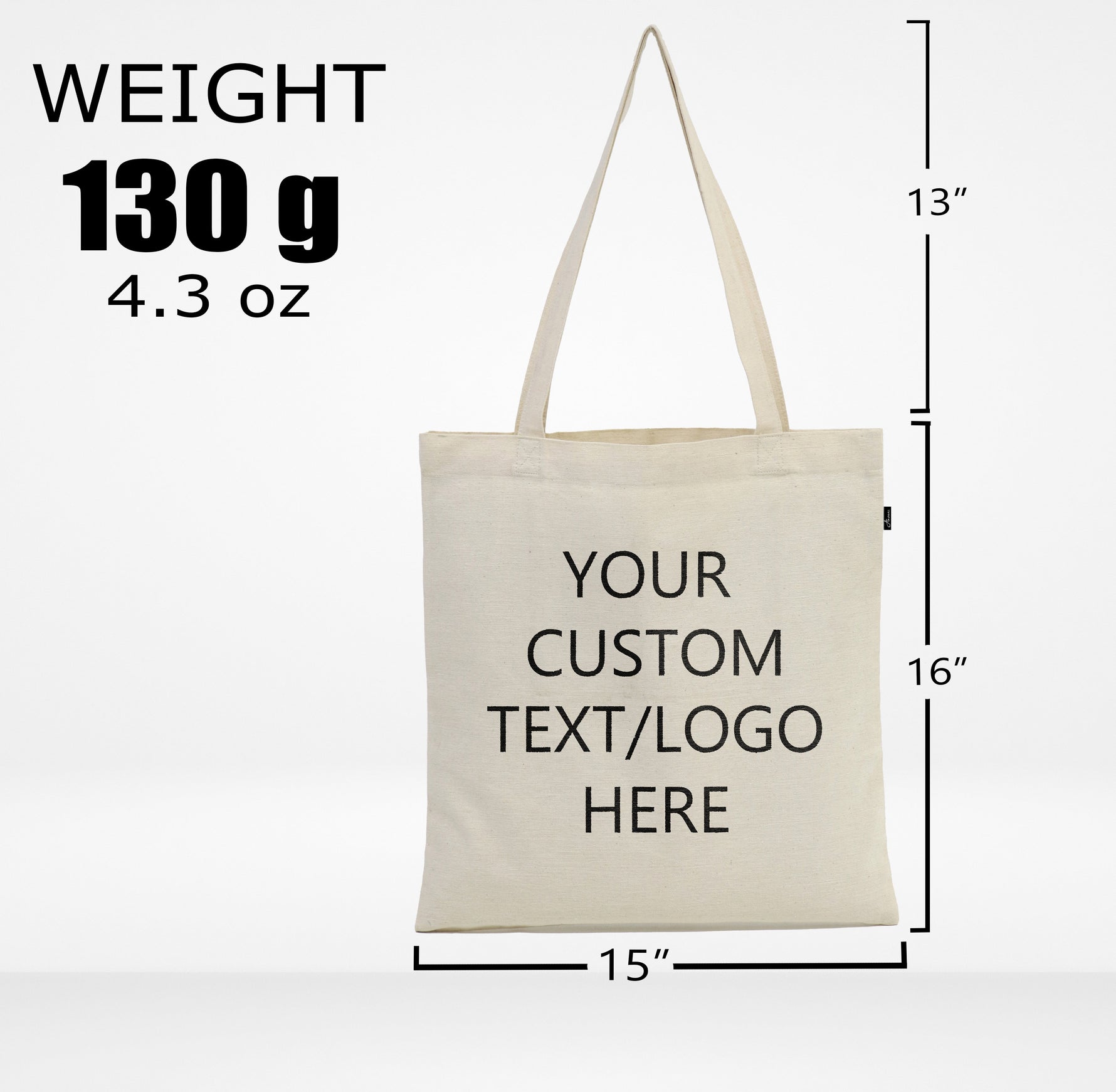Custom Tote Bag - 5 to 500 Personalized Shopping Bags with Your Logo, Promotional Canvas Tote - Ansari LLC