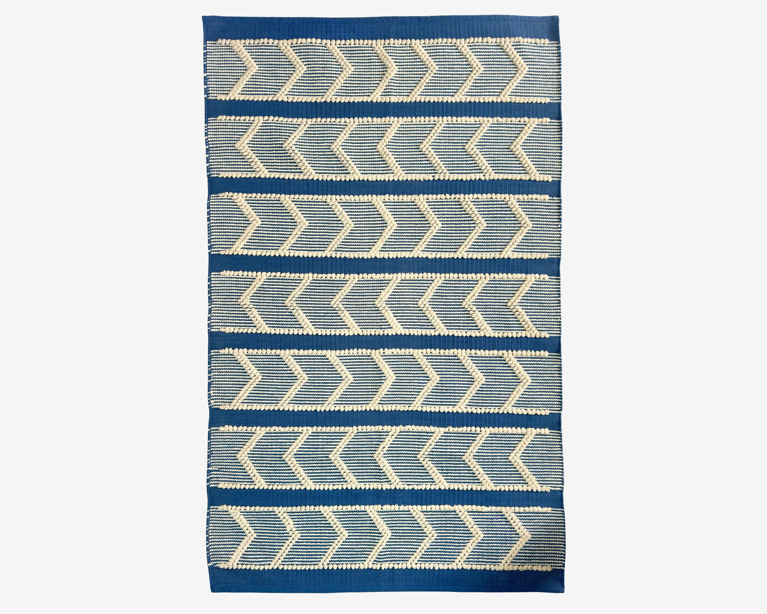 Hand Woven Blue Stripe Rug - Natural Stripe Design for Home Decor - Ansari LLC