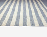 Hand Woven Rugs - Gray and Natural Stripe Design - Ansari LLC