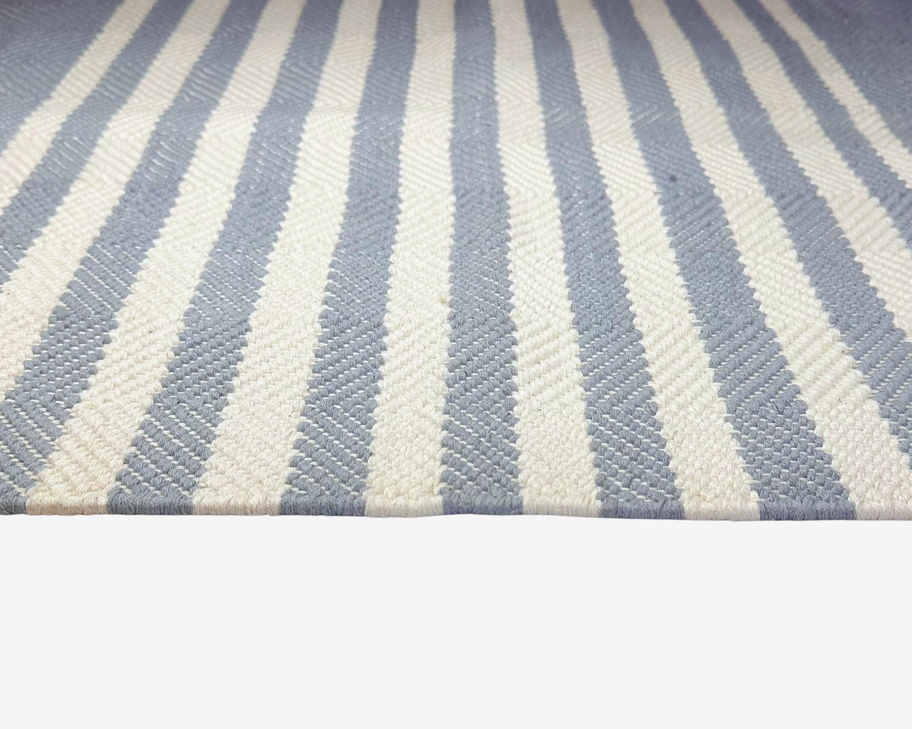 Hand Woven Rugs - Gray and Natural Stripe Design - Ansari LLC
