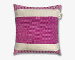 Pack of 2 Boho Hand Crafted Cushion Covers - Natural and Pink Design - Ansari LLC