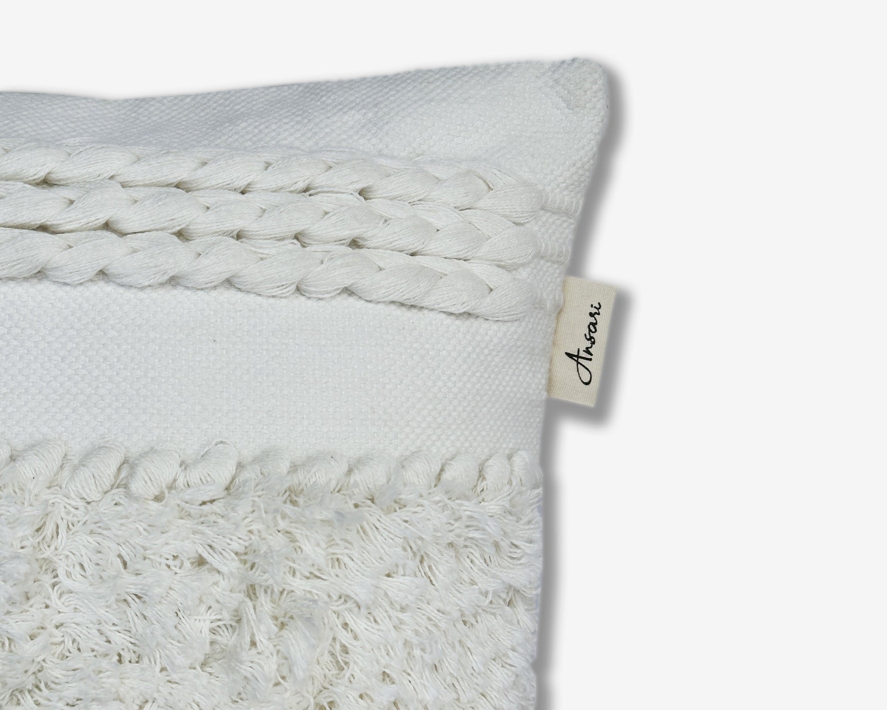 Pack of 2 Handcrafted Shaggy Cushion Covers - Unique Home Decor - Ansari LLC