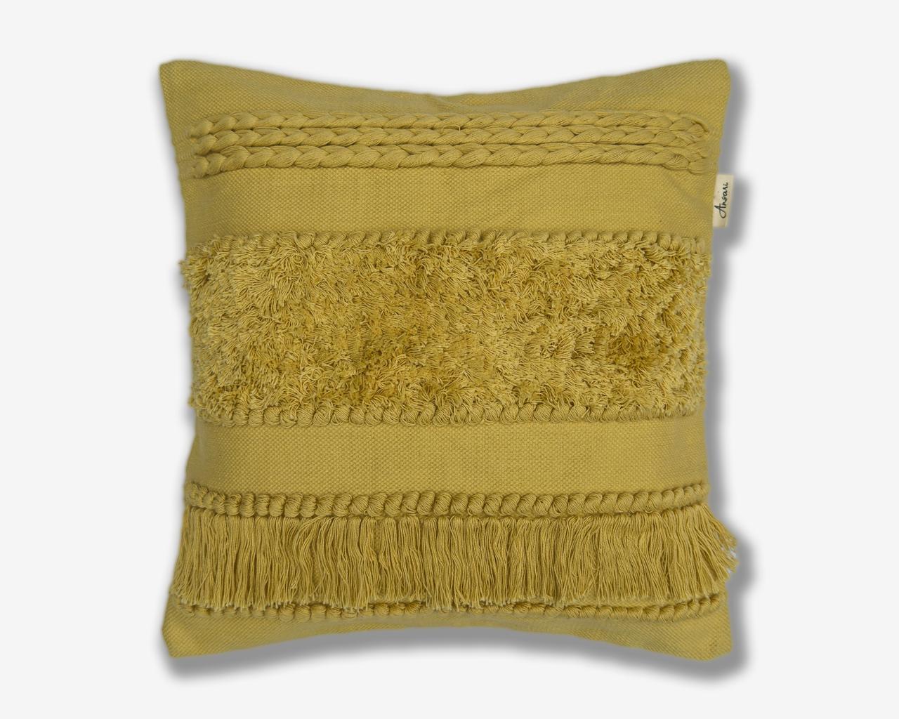 Pack of 2 Handcrafted Shaggy Cushion Covers - Unique Home Decor - Ansari LLC