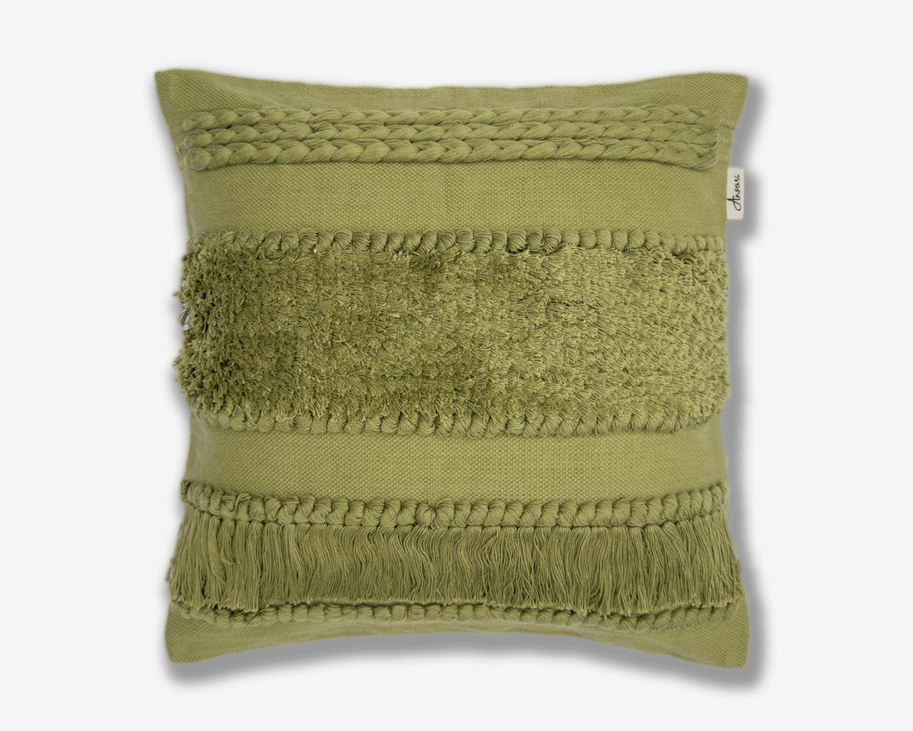 Pack of 2 Handcrafted Shaggy Cushion Covers - Unique Home Decor - Ansari LLC