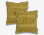 Pack of 2 Handcrafted Shaggy Cushion Covers - Unique Home Decor - Ansari LLC