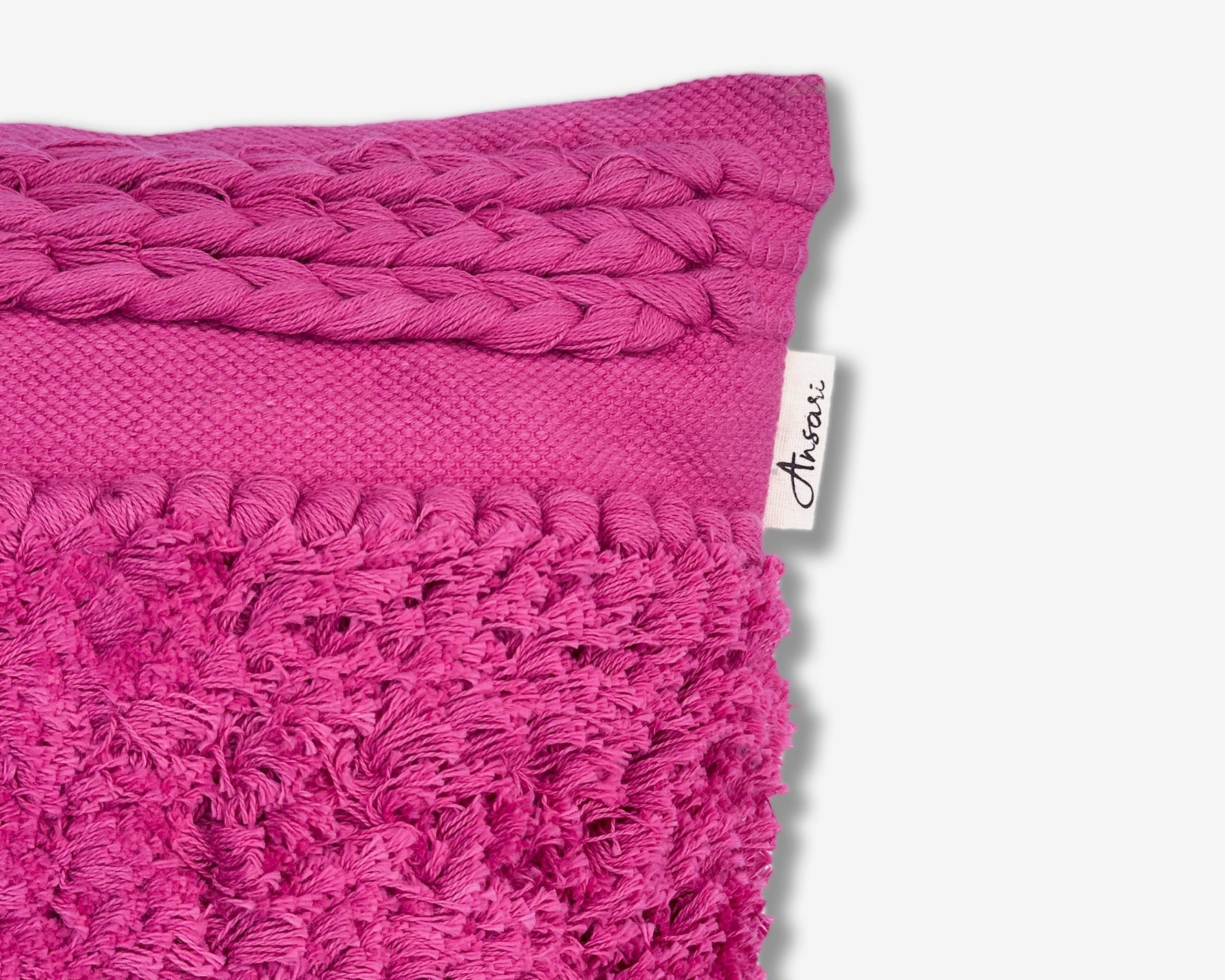 Pack of 2 Handcrafted Shaggy Cushion Covers - Unique Home Decor - Ansari LLC