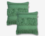 Pack of 2 Handcrafted Shaggy Cushion Covers - Unique Home Decor - Ansari LLC
