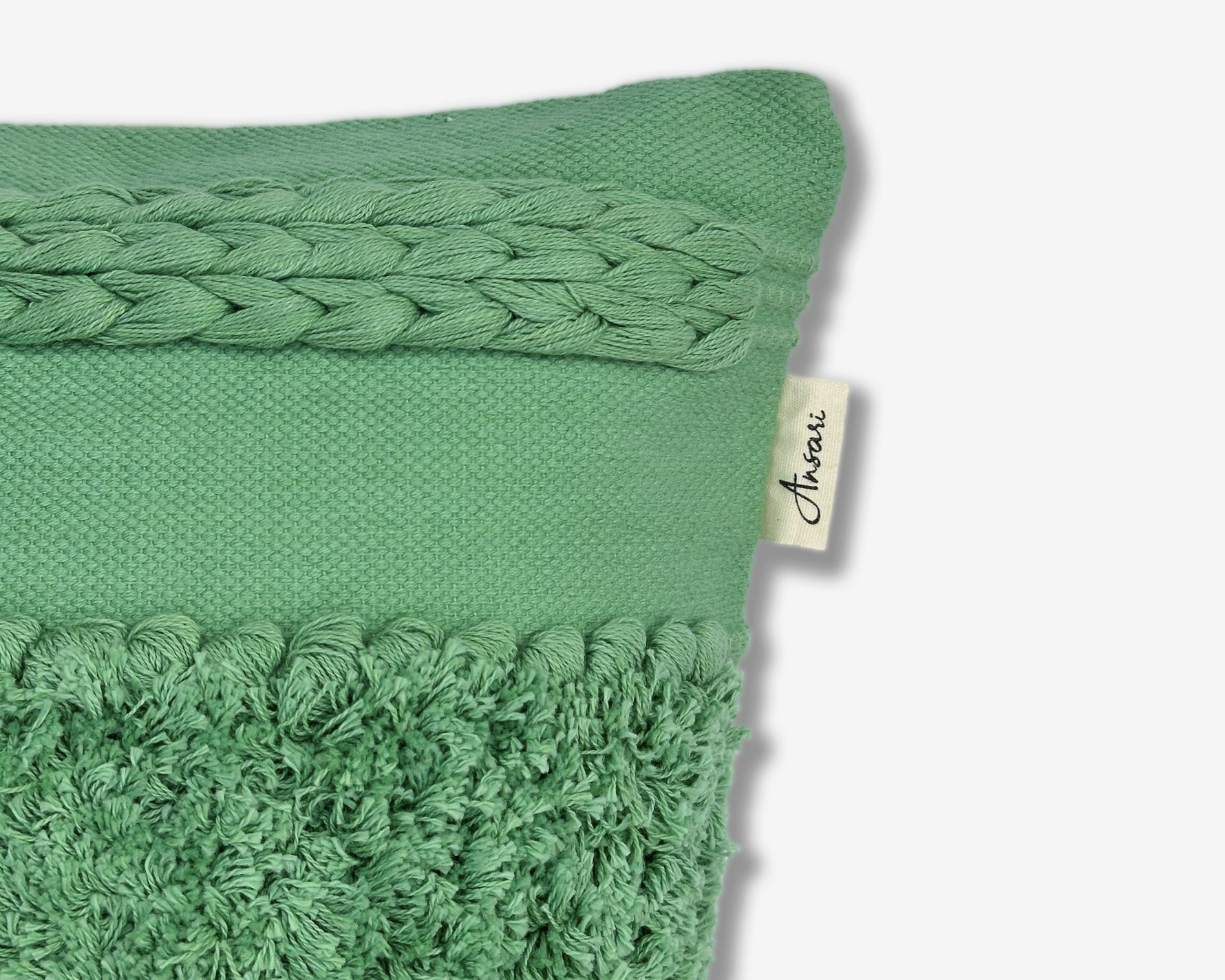 Pack of 2 Handcrafted Shaggy Cushion Covers - Unique Home Decor - Ansari LLC