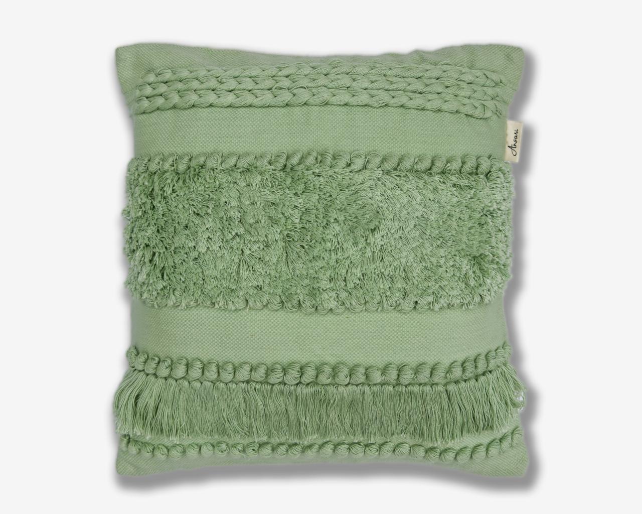 Pack of 2 Handcrafted Shaggy Cushion Covers - Unique Home Decor - Ansari LLC