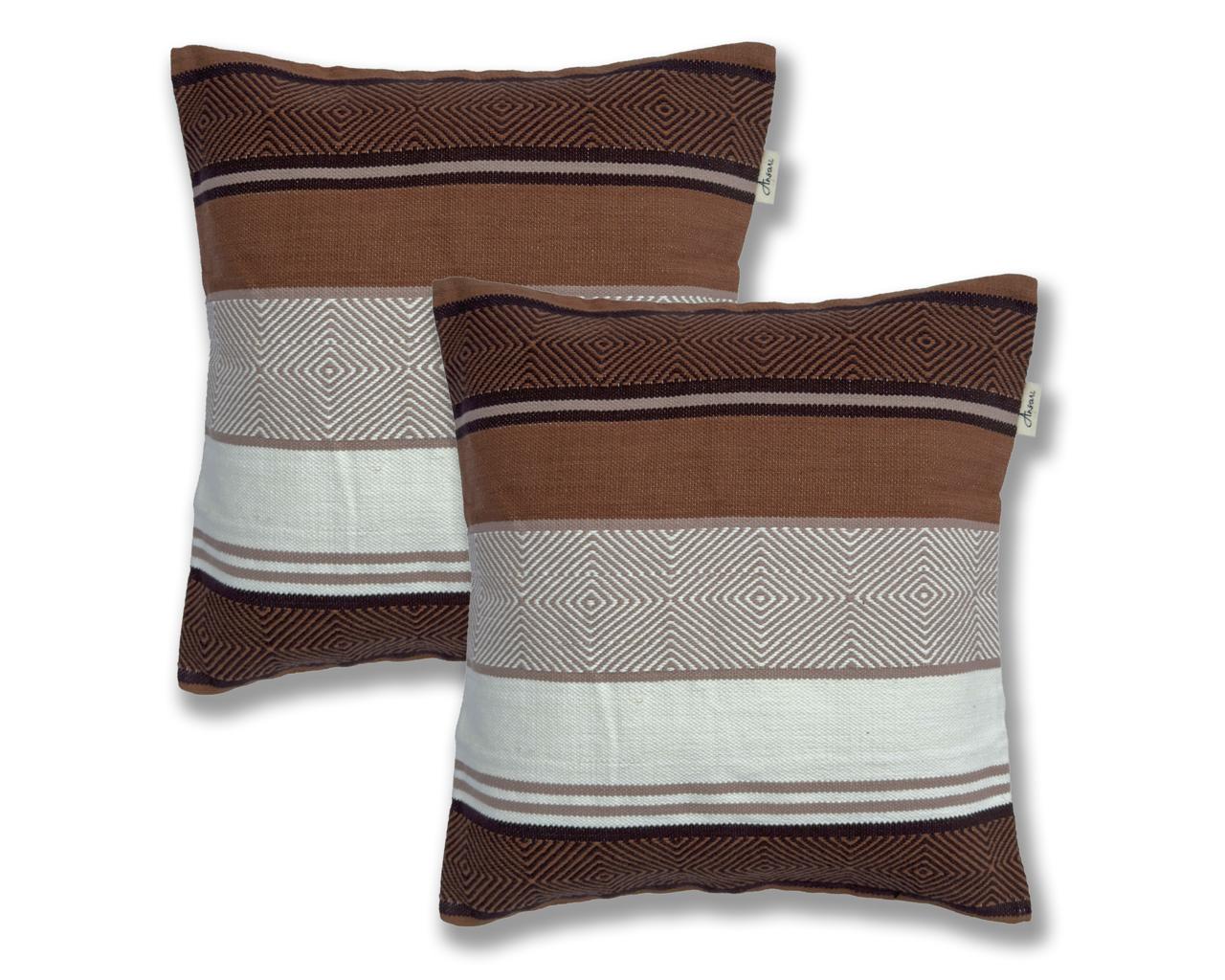 Pack of 2 Hand Crafted Desert Cushion Covers for Home Decor - Ansari LLC