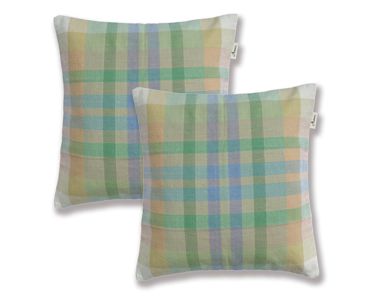 Pack of 2 Hand Woven Cushion Cover - Multi Color - Ansari LLC
