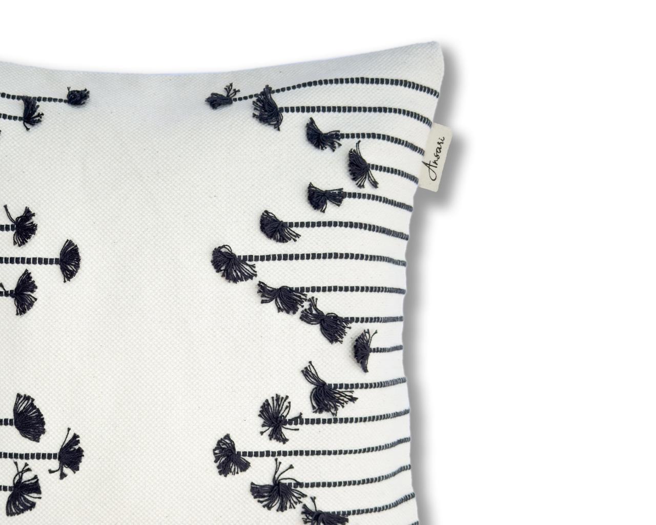 Pack of 2 Hand Woven Striped Cushions - Chic Lines for Home Decor - Ansari LLC