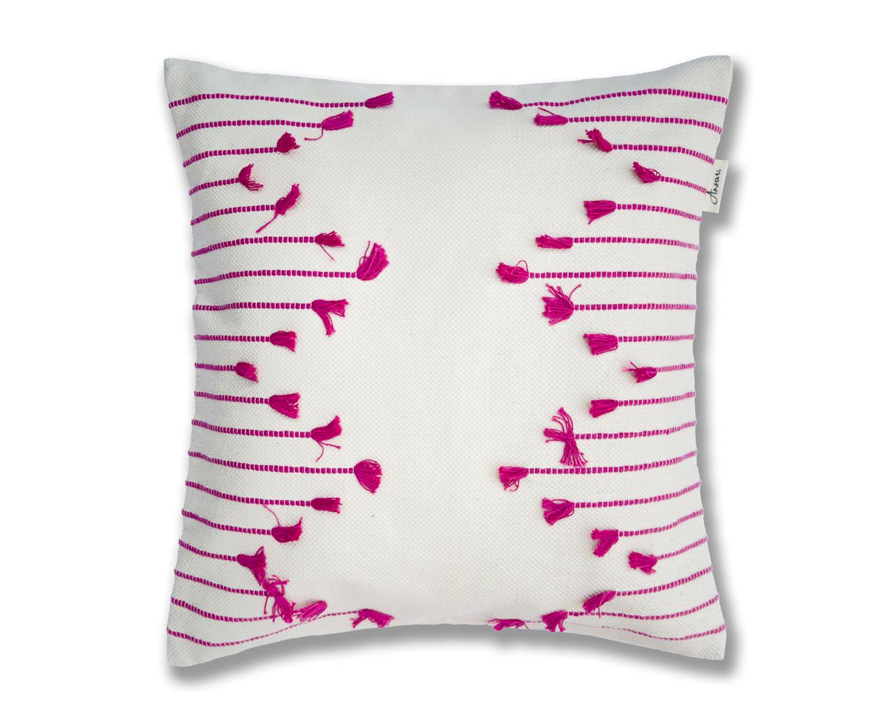 Pack of 2 Hand Woven Striped Cushions - Chic Lines for Home Decor - Ansari LLC