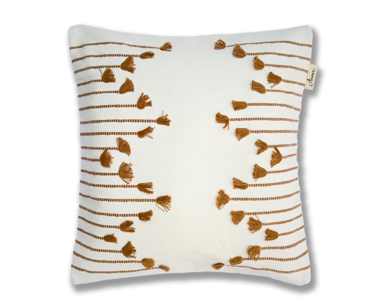 Pack of 2 Hand Woven Striped Cushions - Chic Lines for Home Decor - Ansari LLC