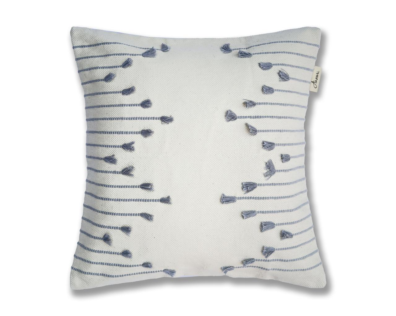 Pack of 2 Hand Woven Striped Cushions - Chic Lines for Home Decor - Ansari LLC