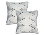 Pack of 2 Hand Woven Striped Cushions - Chic Lines for Home Decor - Ansari LLC