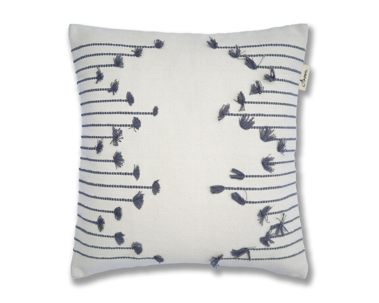 Pack of 2 Hand Woven Striped Cushions - Chic Lines for Home Decor - Ansari LLC