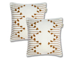 Pack of 2 Hand Woven Striped Cushions - Chic Lines for Home Decor - Ansari LLC