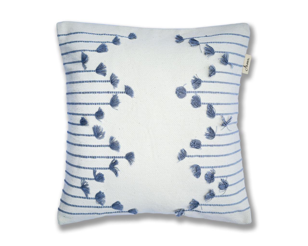 Pack of 2 Hand Woven Striped Cushions - Chic Lines for Home Decor - Ansari LLC