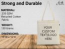 Personalize Tote Bag | Custom Cotton Shop Bag with Logo & Image | Bulk Personalised Tote Bags for Events, Gifts, or Shopping