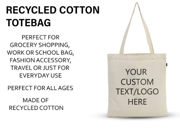 Personalize Tote Bag | Custom Cotton Shop Bag with Logo & Image | Bulk Personalised Tote Bags for Events, Gifts, or Shopping - Image 4